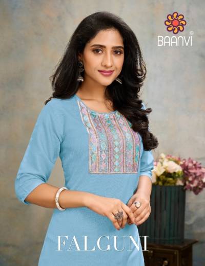 Falguni Vol 1 By Baanvi Exclusive Designer Embroidery Kurti Collection